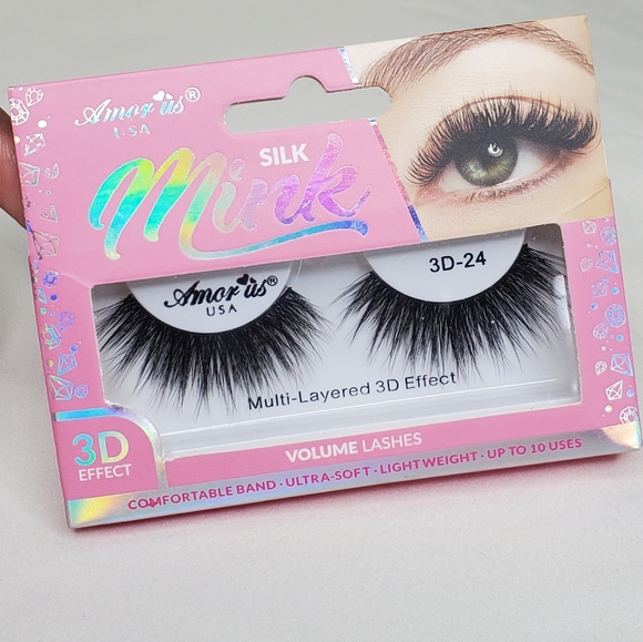 NEW Amor Us USA Silk Faux Mink 3D Dramatic Lashes - Picture 3 of 6